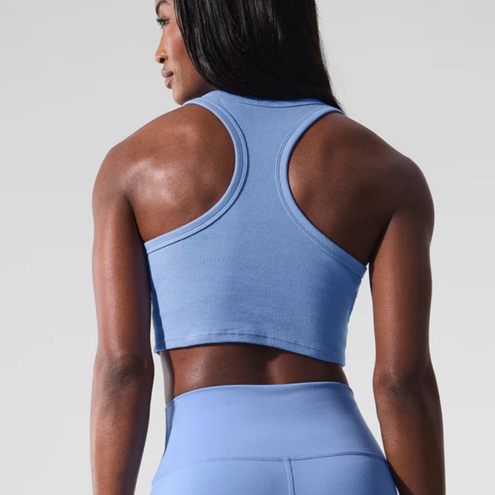 Alo Aspire Tank NWT Crystal Clear Blue/White - Picture 3 of 6